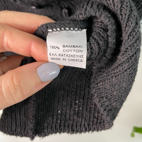 John P knit works 100% cotton made in Greece boxy cropped knit shirt - Picture 10 of 13